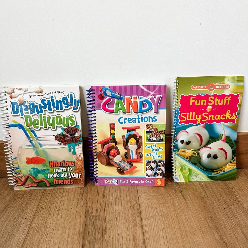 Lot Of (3) Kids Cookbooks Recipe‎ Books Candy Creations Disgustingly Delicious